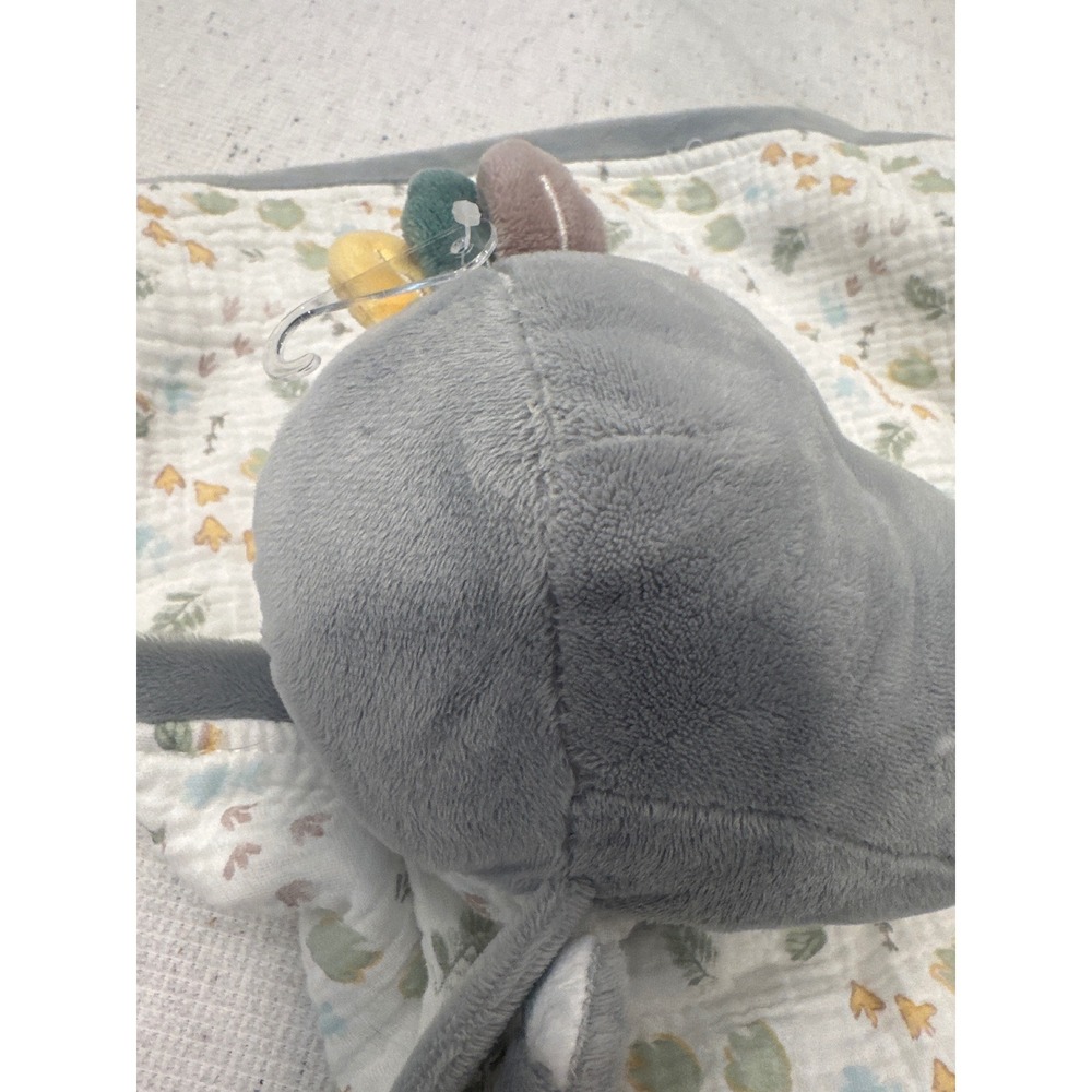 Douglas Baby Gray Dinosaur Lovey Security Blanket Muslin large Botanical Print - Picture 7 of 7